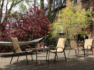 Lounging on the deck