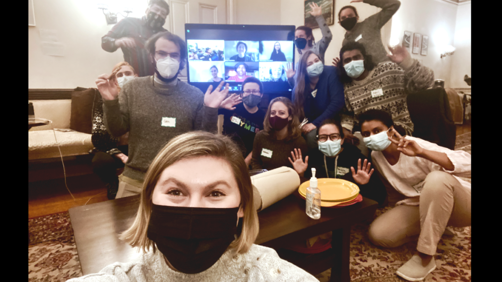 Participants in the Vocational Discernment Retreat in the Parlor at the Friends House