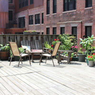 The rear deck at BHFH